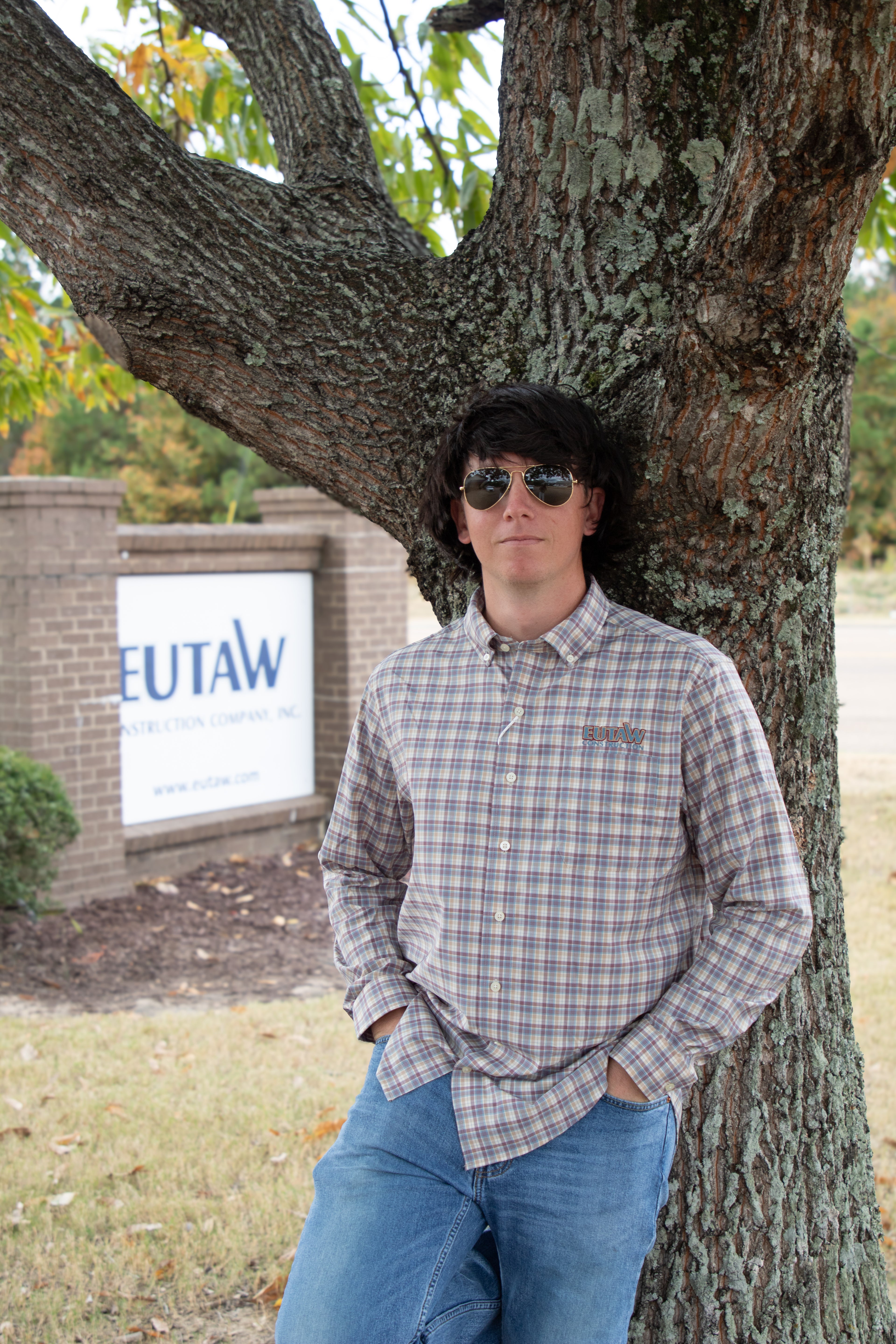 NEW! SSCO Ridgeside Plaid Fall Polo - Desert Frost