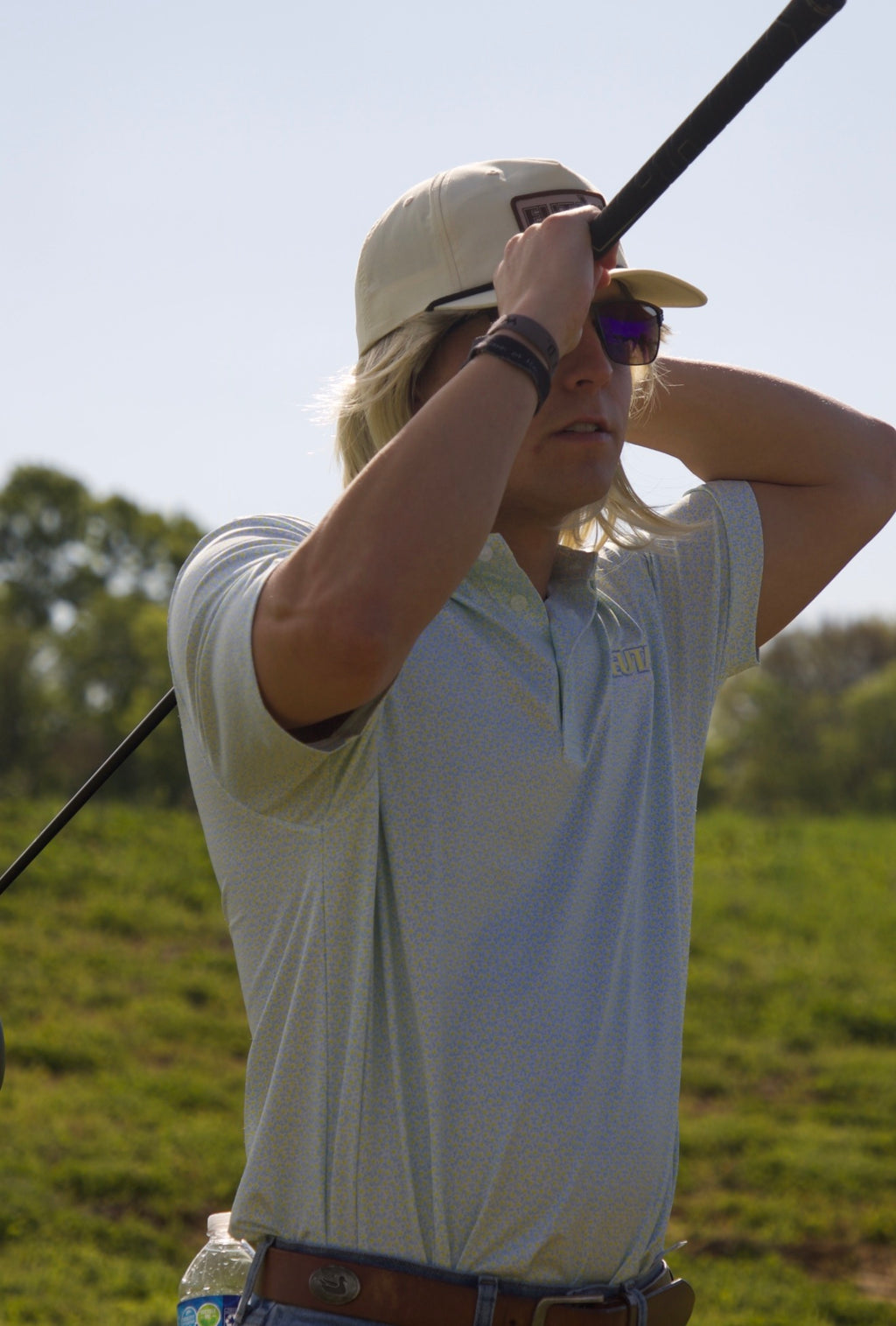STEINBERG POLO - SKY WHITE / YELLOW