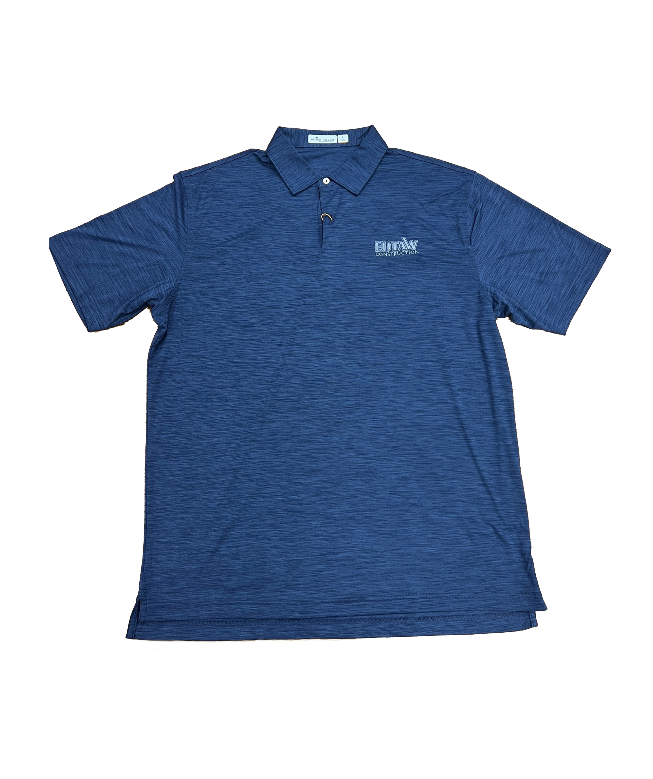 Peter Millar Featherweight Melange Performance Polo (Navy, White)
